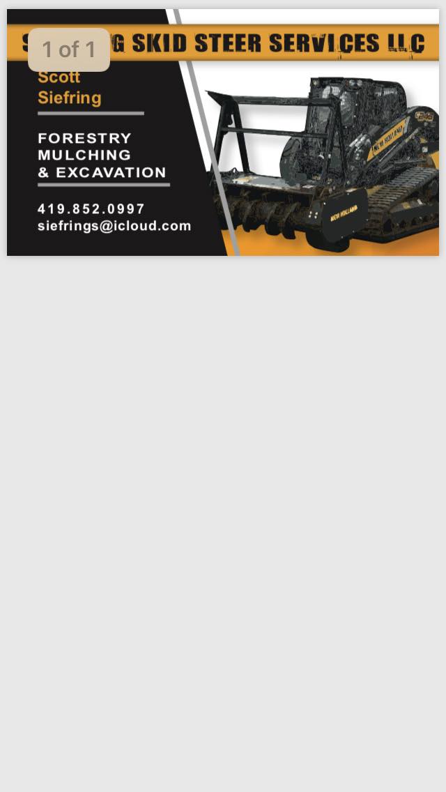 Siefring skid steer services